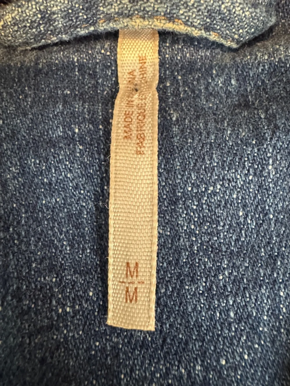 PRICE FIRM Free People Double-Button Military-Style Denim Jacket in Blue Size M - Picture 3 of 9